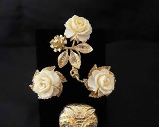 Vintage Pin By Pauline Rader And Set By Bsk