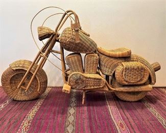 Wicker Rattan Harley Davidson Motorcycle