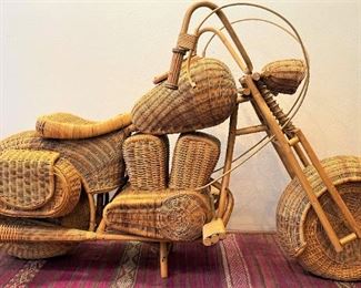 Wicker Rattan Harley Davidson Motorcycle