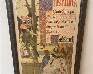 Antique Opera Poster Griselidis (Criselidis)