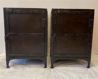 Pair Industrial Nightstands