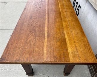 Exceptional Oak Harvest Table #2