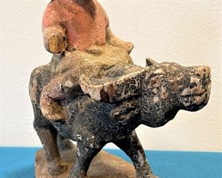 Old Chinese Carved Wood Statue