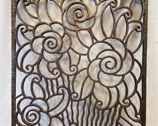 French Art Deco Wrought Iron Architectural Panel