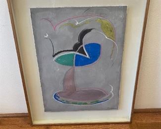 Illegibly Signed Oil on Canvas Abstract