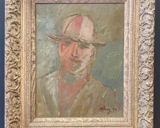 Mid Century Oil on Canvas