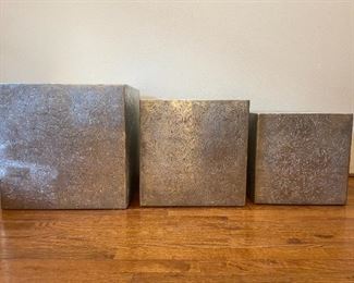 Embossed Metal Nesting Block Tables