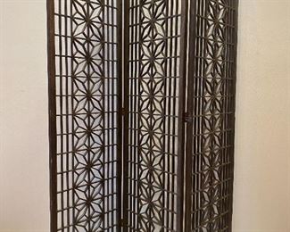 Vintage Japanese Wood Screen