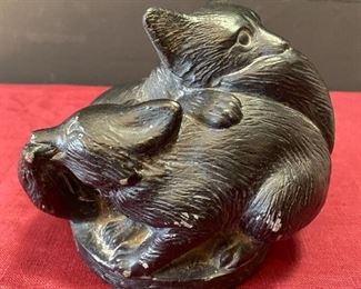 Signed Fox Sculpture
