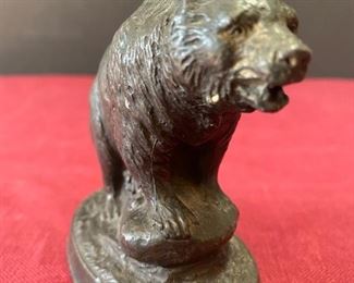 Antique Figural Grizzlie Bear Statue