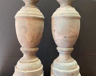 Antique Carved Wood Architectural Balusters