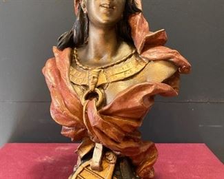Early 20th Art Nouveau Bust Woman