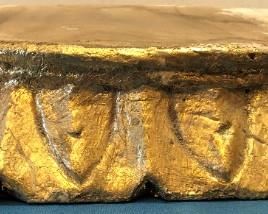 Large Gold Gilt Carved Wood Pedestal Plateau