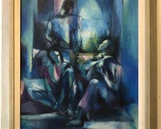 Mid Century Oil on Canvas D Childs