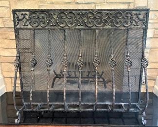 Fancy Cast Iron Fire Screen
