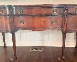 Early 20th C English Mahogany Buffet