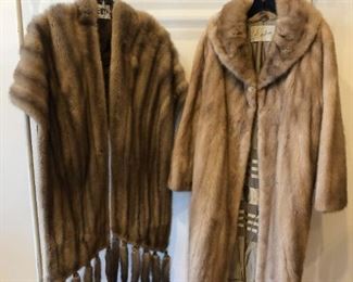 2 Minks Shawl & Coat