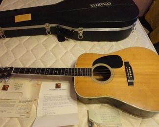MARTIN GUITAR D-35P ORIGINAL OWNER WARRANTY PAPERS 1989 SERIAL #483484