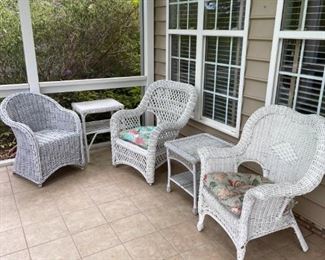 Assorted Wicker Patio Furniture