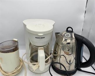 Coffee Grinder Coffee Maker and Electric Teapot