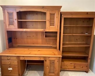 Desk and Bookshelf