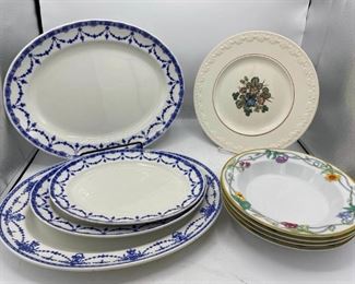 Losol Ware Serving Platters Pembroke Wedgwood Corinthian Plate and Dansk Bowls