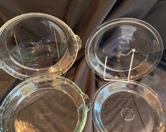 Pyrex Pie Dishes and 1 Other Pie Dish
