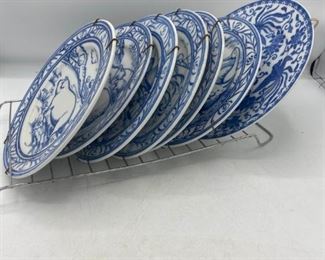 Williams Sonoma Collection of Blue Dishes and 1 Noritake