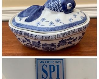 San Pacific Blue and White Porcelain 