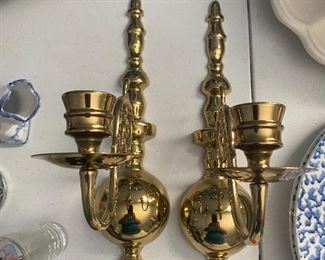 Virginia Metalcrafters Brass Candle Sconces
