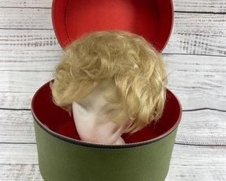 Vintage Wig Hat Storage Case