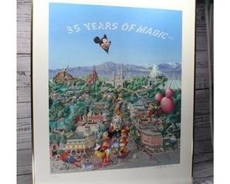 Signed and Framed Disney 35th Anniversary Charles Boyer Print