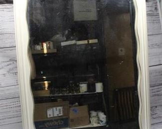 Large Mirror with White Frame
