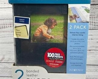 2 Pack Bonded Leather Photo Albums