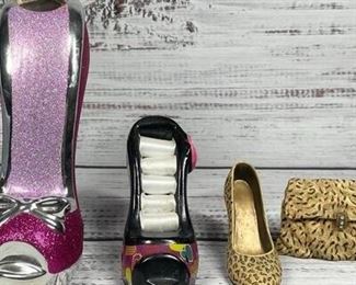 High Heel Handbag Figurines Set of Four