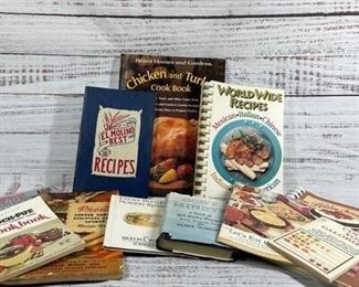 Big Cookbook Collection, Daily Bible Verse Book, and Nursery Rhyme Book