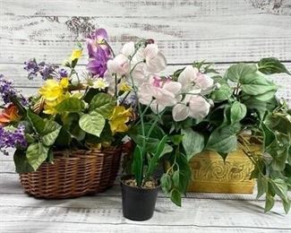 Set of 3 Artificial Faux Plant Decorations