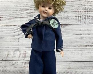 Shirley Temple Fan Club Sailor Porcelain Doll