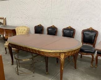 from Kaufman estate, table and 6 chairs