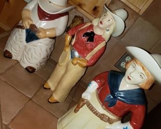 Absolutely great collection of 'Cowboy' Cookie jars