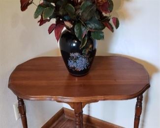 Side Table with Silk Floral Arrangement