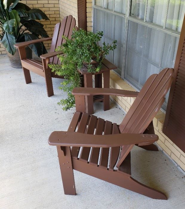 Adirondack Chairs , Large Plants 