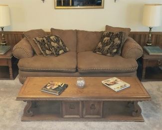 Sofa by Sealy , Pair of Matching End Tables & Coffee Table