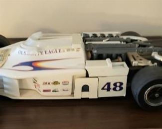 Jim Beam Olsonite Eagle # 48 race Car Decanter