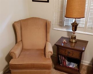 Wing Back Chair and End Table