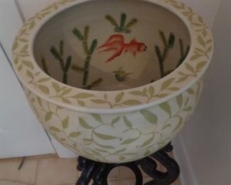 Koi Fish Bowl with stand