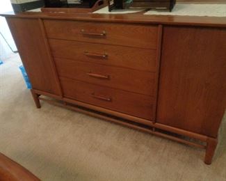 MCM Henredon Heritage sideboard-buffet-credenza with two side doors and four drawers, 68" long x 20" wide x 32" tall