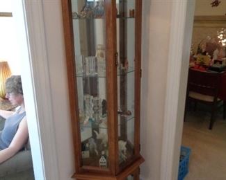 lighted curio cabinet