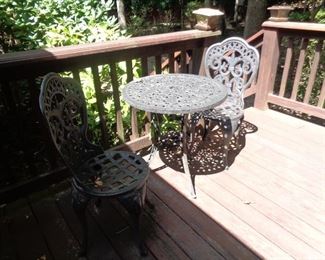 metal patio set