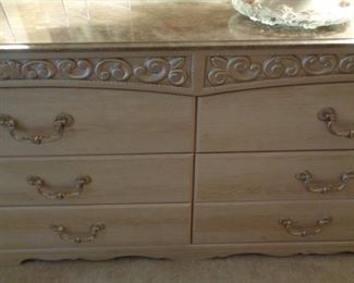 close-up of six drawer dresser, Ashley Furniture